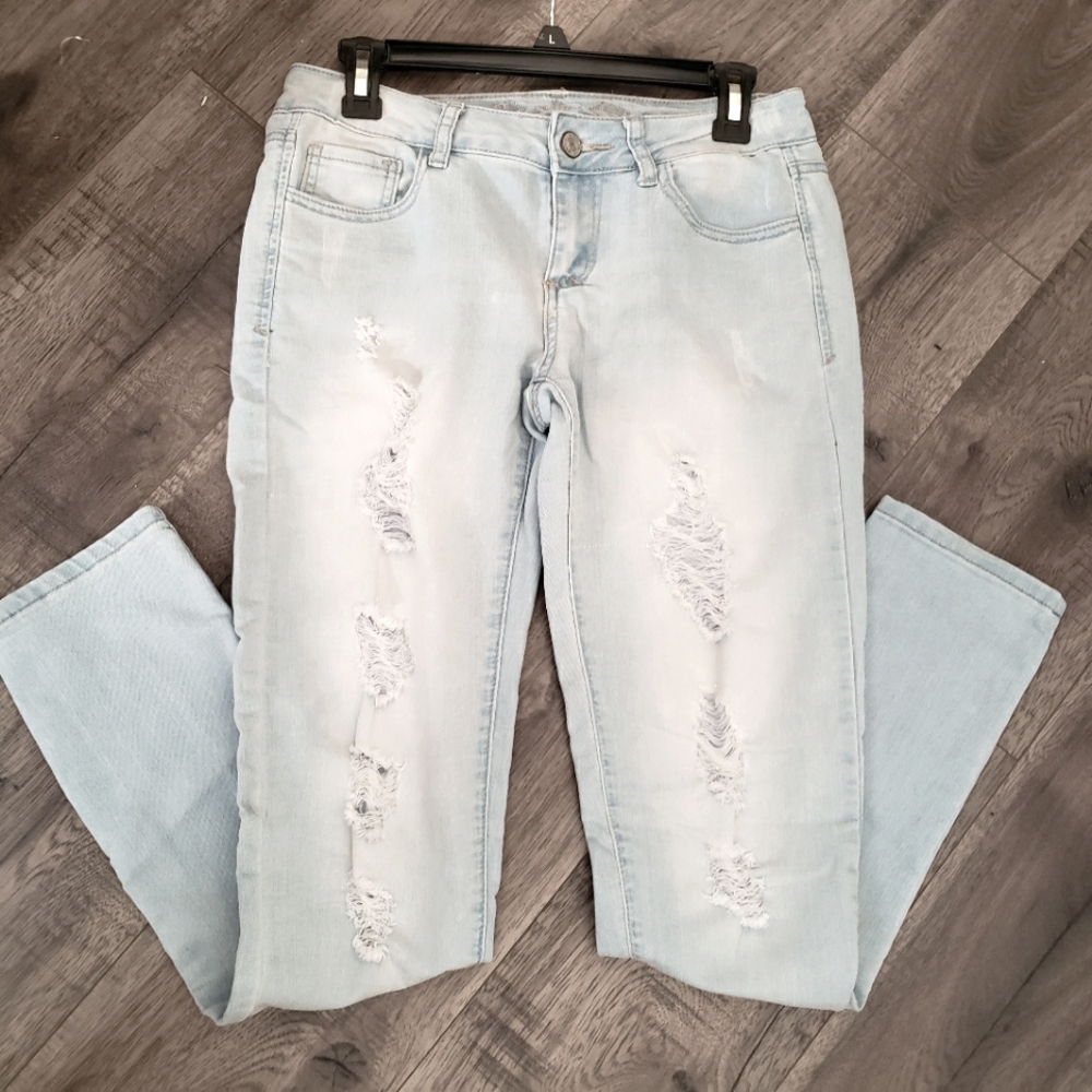 Wax distressed jeans sz 9